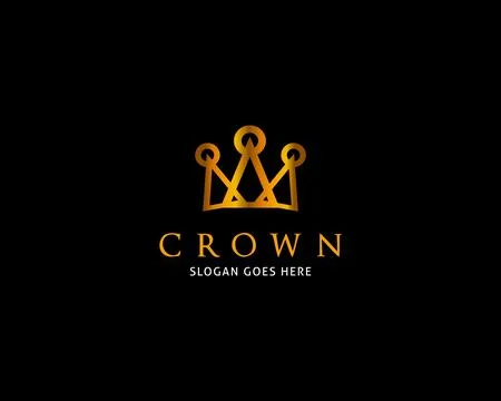 Crown Logo Template Vector Icon Illustration Design Stock Illustration
