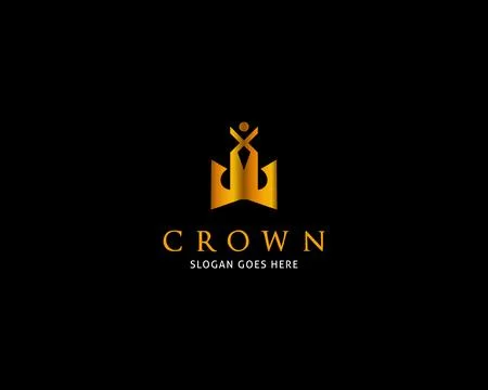 Crown Logo Template Vector Icon Illustration Design Stock Illustration