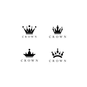 Crown logo template vector Stock Illustration