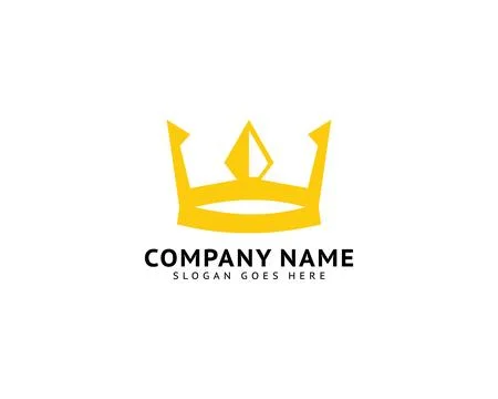 Crown Logo Template Vector Illustration Stock Illustration