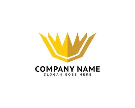Crown Logo Template Vector Illustration Stock Illustration