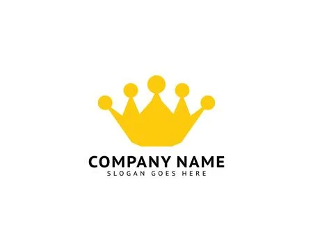 Crown Logo Template Vector Illustration Stock Illustration
