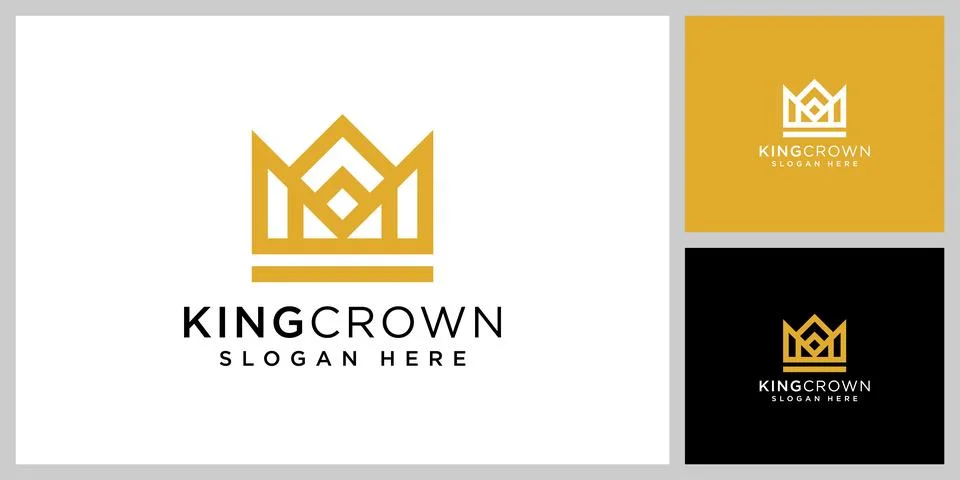 Crown logo vector design template Stock Illustration