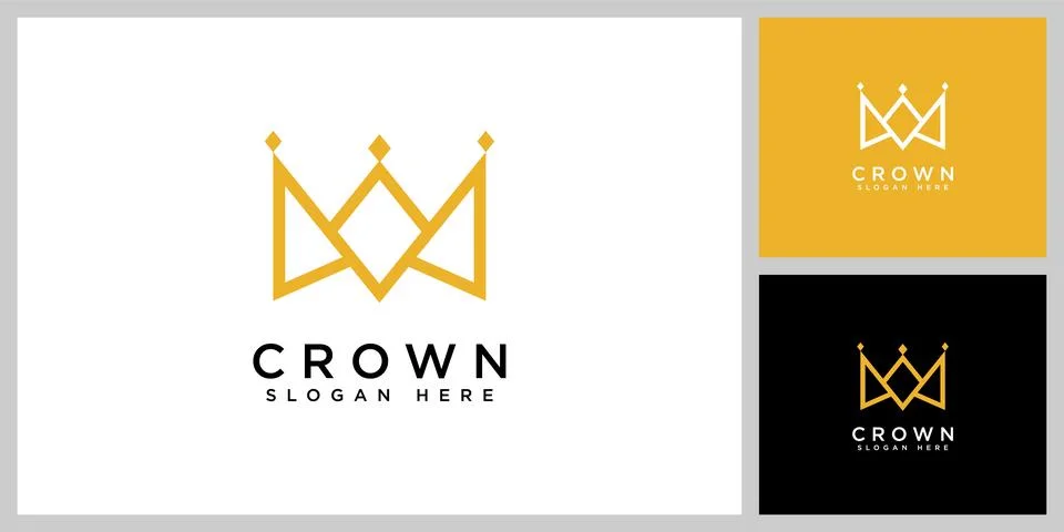 Crown logo vector design template Stock Illustration