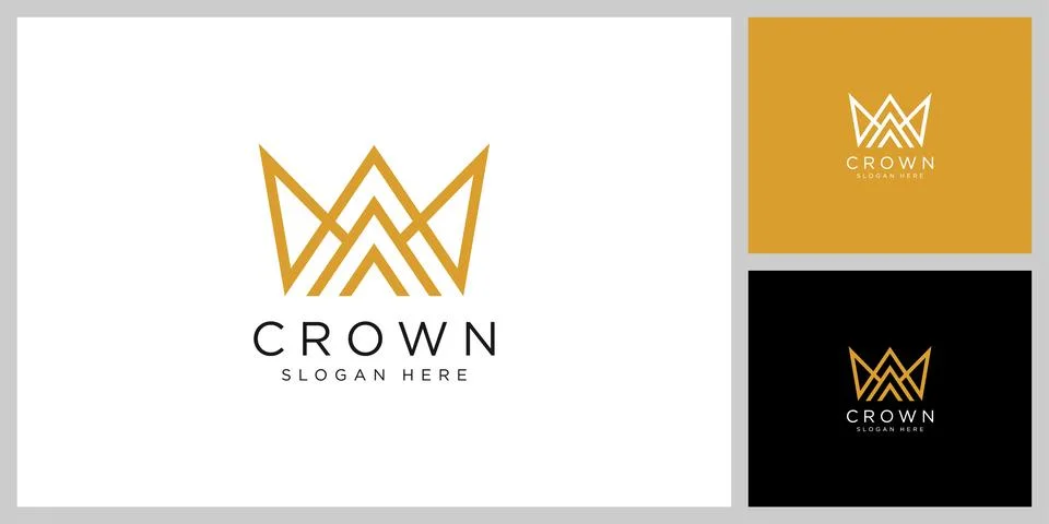 Crown logo vector design template Stock Illustration