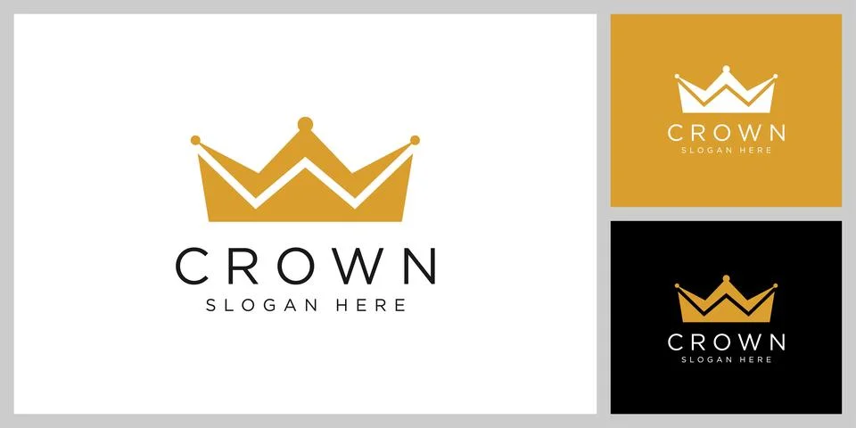 Crown logo vector design template Stock Illustration