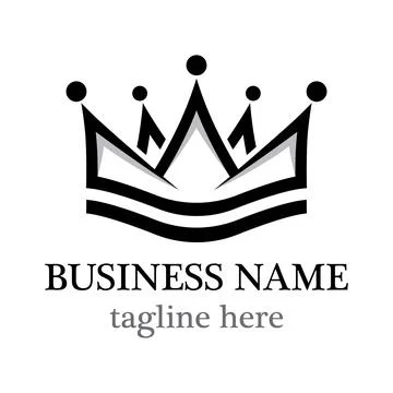 Crown logo vector icon design Stock Illustration