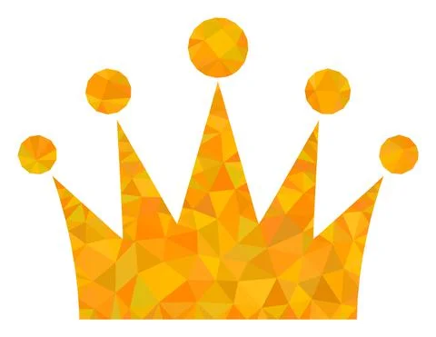 Crown Lowpoly Icon Stock Illustration