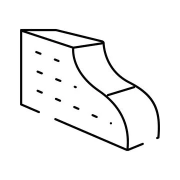 Crown molding profile architectural interior design element Stock Illustration