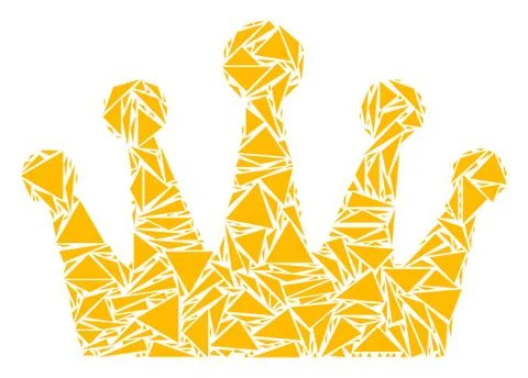 Crown Mosaic of Triangles Stock Illustration