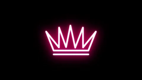 Crown motion video with neon light Stock Footage 294277717
