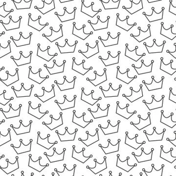 Crown painted background . Seamless background pattern. eps 10 Stock Illustration