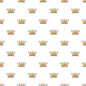 Crown pattern seamless Illustrazione stock