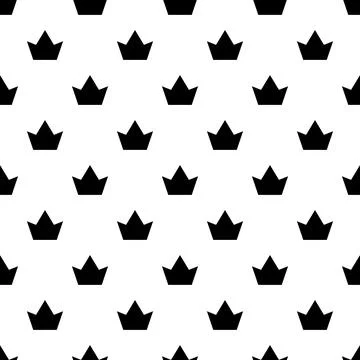 Crown pattern seamless vector Stockillustratie