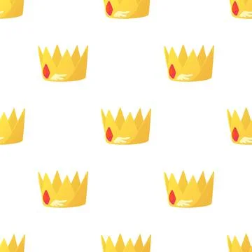 Crown pattern seamless vector Stockillustratie