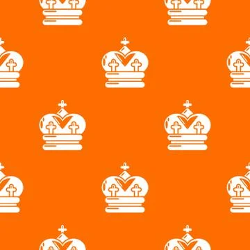 Crown pattern vector orange 스톡 일러스트