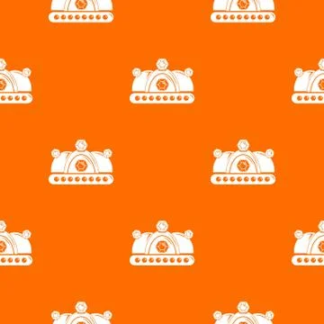 Crown pattern vector orange Illustrazione stock