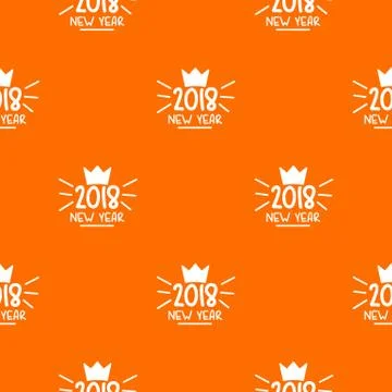 Crown pattern vector orange 스톡 일러스트