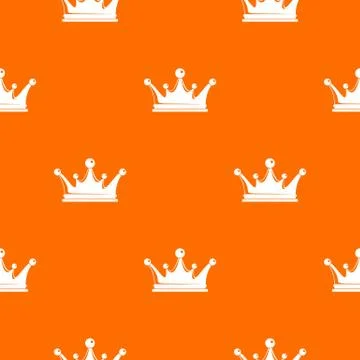 Crown pattern vector orange 스톡 일러스트