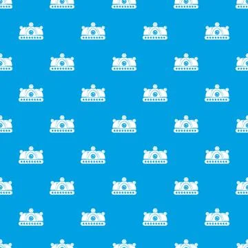 Crown pattern vector seamless blue Stockillustratie