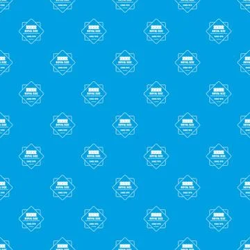 Crown pattern vector seamless blue Illustrazione stock