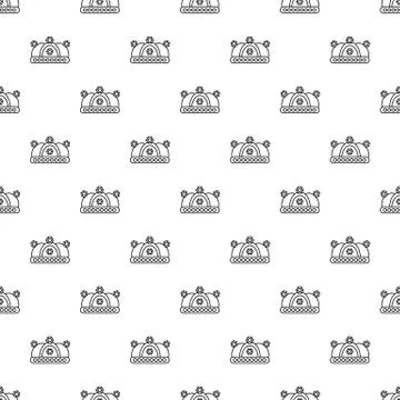Crown pattern vector seamless 스톡 일러스트
