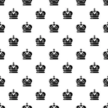 Crown pattern vector seamless Stock Illustration