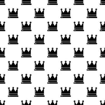 Crown pattern vector seamless Illustrazione stock