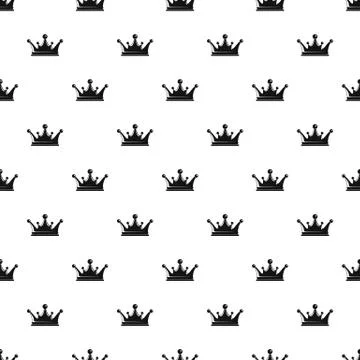 Crown pattern vector seamless Illustrazione stock