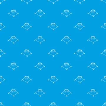 Crown on a pillow pattern seamless blue 스톡 일러스트
