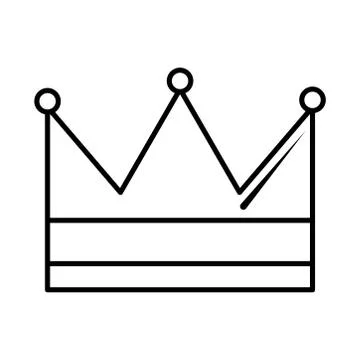 Crown pop art comic style, line icon Illustrazione stock