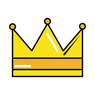 Crown pop art comic style, flat icon イラスト素材