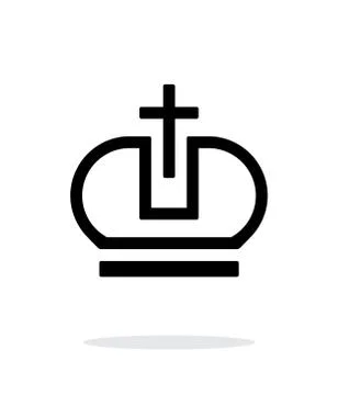 Crown Pope icon on white background. Stock-Illustration