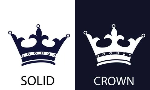 Crown of princes and princesses executed in a solid style. A symbol of power Stock Illustration