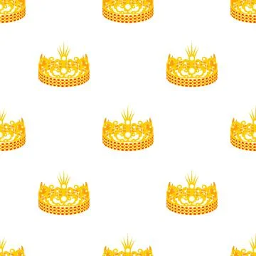 Crown of the Princess pattern seamless vector イラスト素材