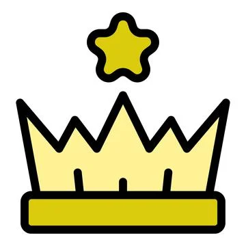 Crown prize icon vector flat Stock Illustration