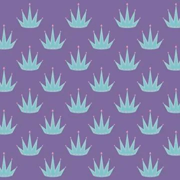 Crown of queen with gemstones pattern Illustrazione stock