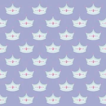 Crown of queen with gemstones pattern Illustrazione stock