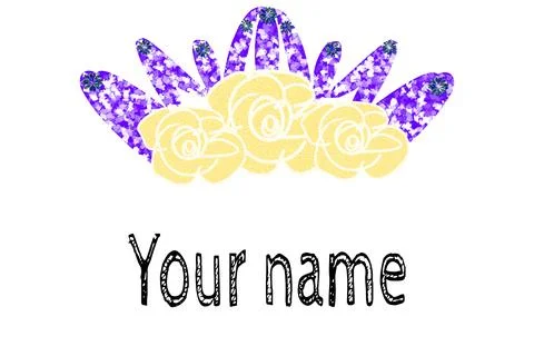 Crown-roses logo Stock Illustration