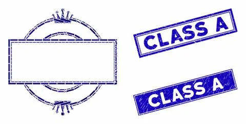 Crown Round and Rectangle Frame Mosaic and Distress Rectangle Stamps Illustrazione stock