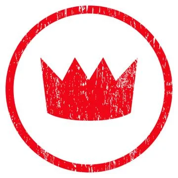 Crown Rounded Grainy Texture Icon Illustrazione stock