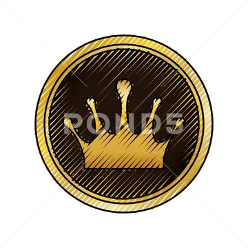 Crown royalty symbol Stock Illustration