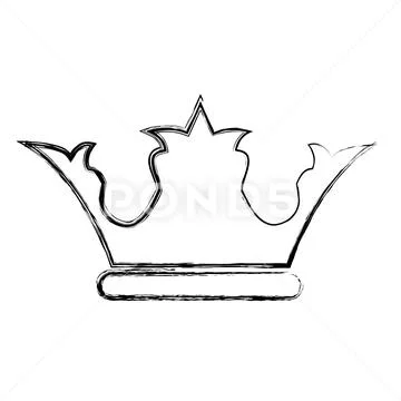 Crown royalty symbol Stock Illustration