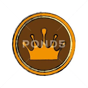 Crown royalty symbol Stock Illustration
