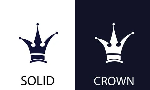 The crown of the ruler of the state is executed in a solid style. A symbol of Stock Illustration
