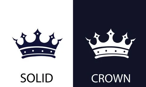 The crown of the ruler of the state is executed in a solid style. A symbol of Stock Illustration
