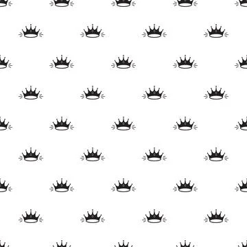 Crown seamless pattern creating a royal background Stock Illustration