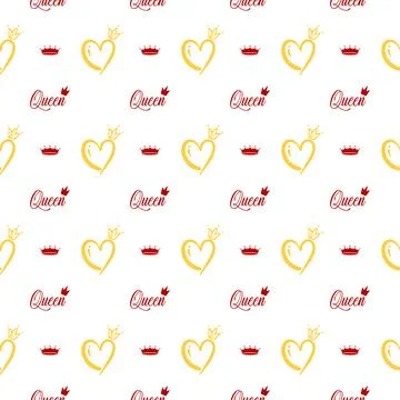 Crown seamless pattern. King seamless pattern. Queen seamless pattern. Crown Stock Illustration