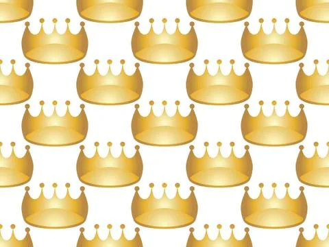 Crown seamless pattern. Royal symbol of power and luxury. Vector illustration Stockillustratie