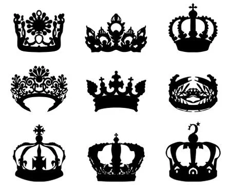 Crown set Stock Illustration